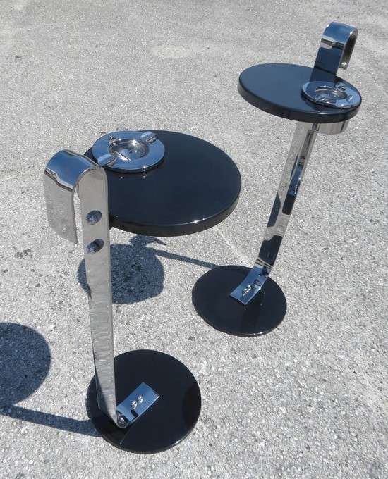 Pair of American Art Deco Smoke Stands by Percival Goodman for the McKay Company